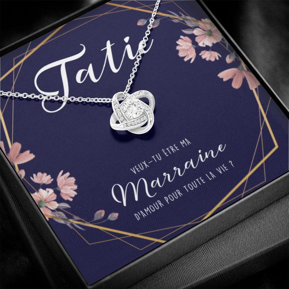 TATAMOUR • Collier pour ma tatie Noeud d'Amour - Lehnaa
